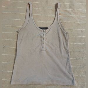 Brandy Melville Cream Buttoned Tank Top